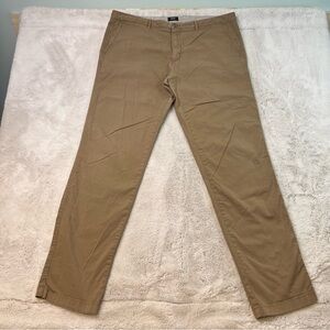 Hugo Boss Mens Size 40 R Khaki Chinos Stretch Tan Pants Comfort